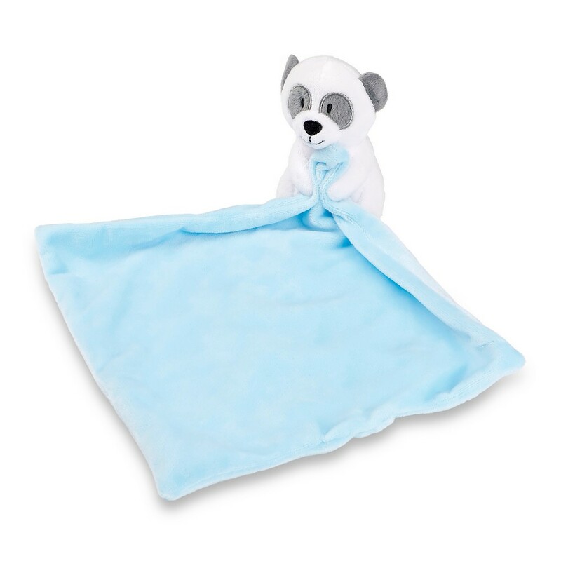 Pluszowy mini kocyk panda | Lorrie HE770-88 - czarno-biały