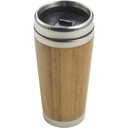 Bambusowy kubek termiczny 400 ml V0773-18 - jasnobrazowy