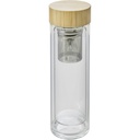 Szklany termos 420 ml, posiada sitko zatrzymujace fusy V0774-18 - jasnobrazowy