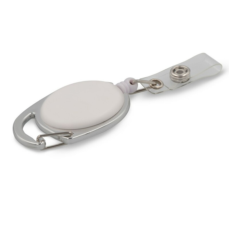 Ski pass, rozciagany przewod 75 cm V7399-02 - bialy
