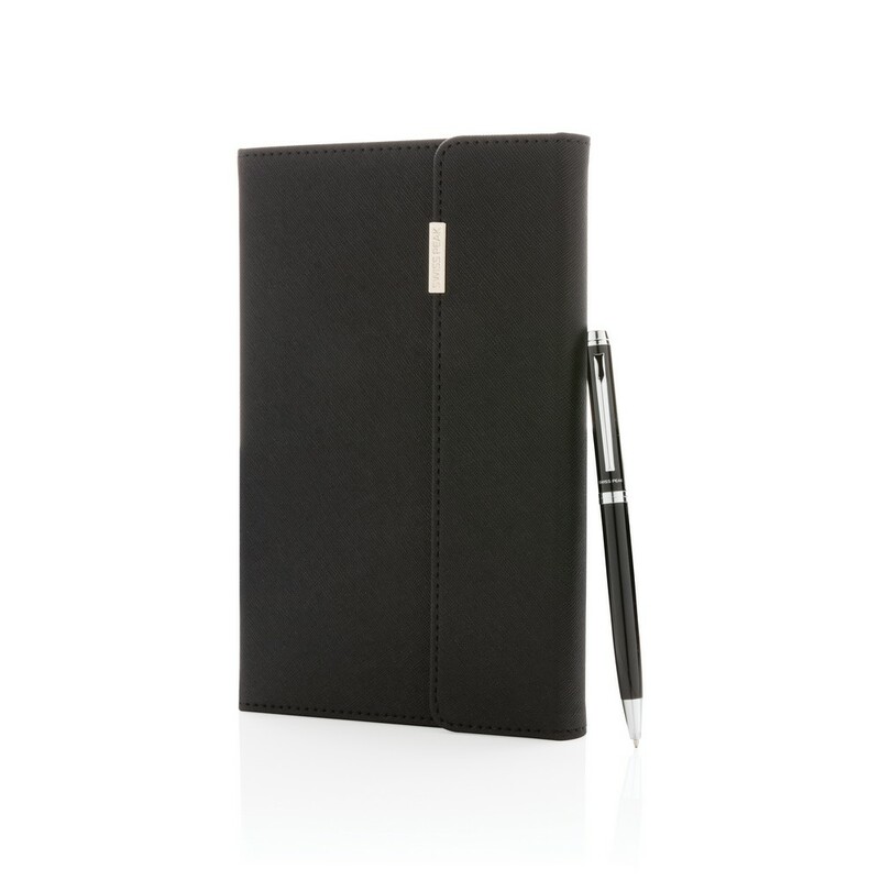 Notatnik A5 Swiss Peak z dlugopisem P772.921 - czarny
