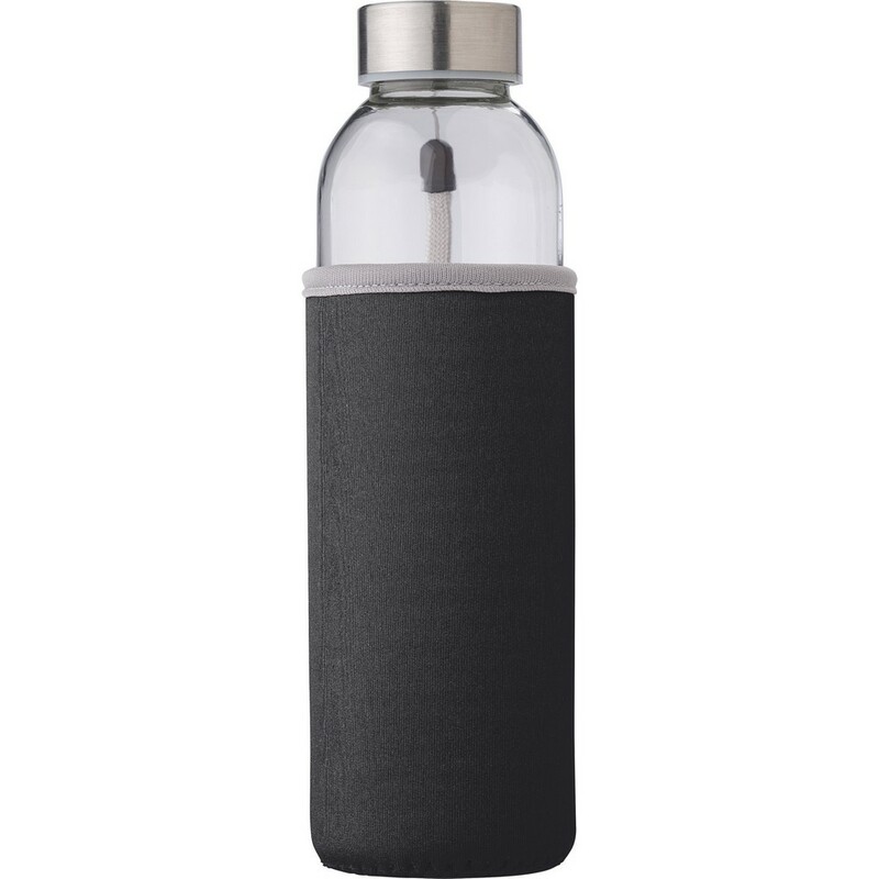 Szklana butelka 500 ml V0939-03 - czarny