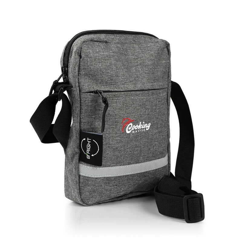 Torba na ramię B'RIGHT, saszetka RPET | Hector V0942-19 - szary