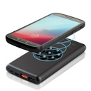 Bezprzewodowy power bank 10000 mAh Mauro Conti z przyssawkami, ladowarka bezprzewodowa 10W | Stef V4833-03 - czarny