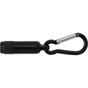 Brelok karabinczyk, lampka LED V7255-03 - czarny