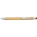 Bambusowy dlugopis, touch pen V9335-03 - czarny