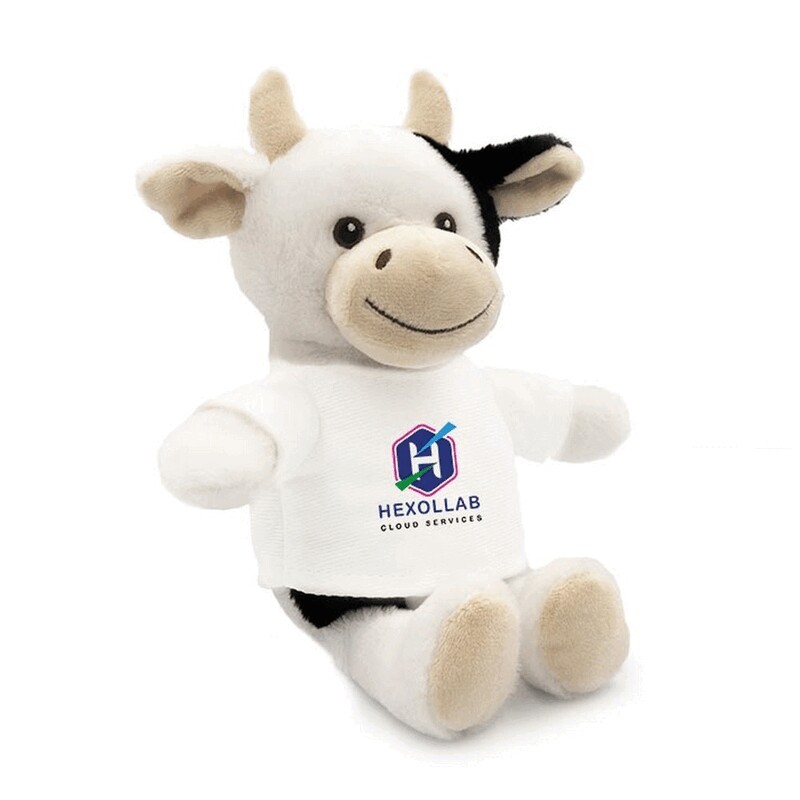 Pluszowa krowka RPET | Mootsy HE789-88 - czarno-bialy