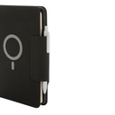 Teczka konferencyjna, notatnik A5, ladowarka bezprzewodowa, power bank 8000 mAh P774.312 - czarny