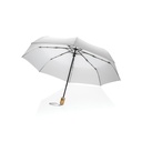 Bambusowy parasol automatyczny 21" AWARE™ RPET P850.613 - bialy