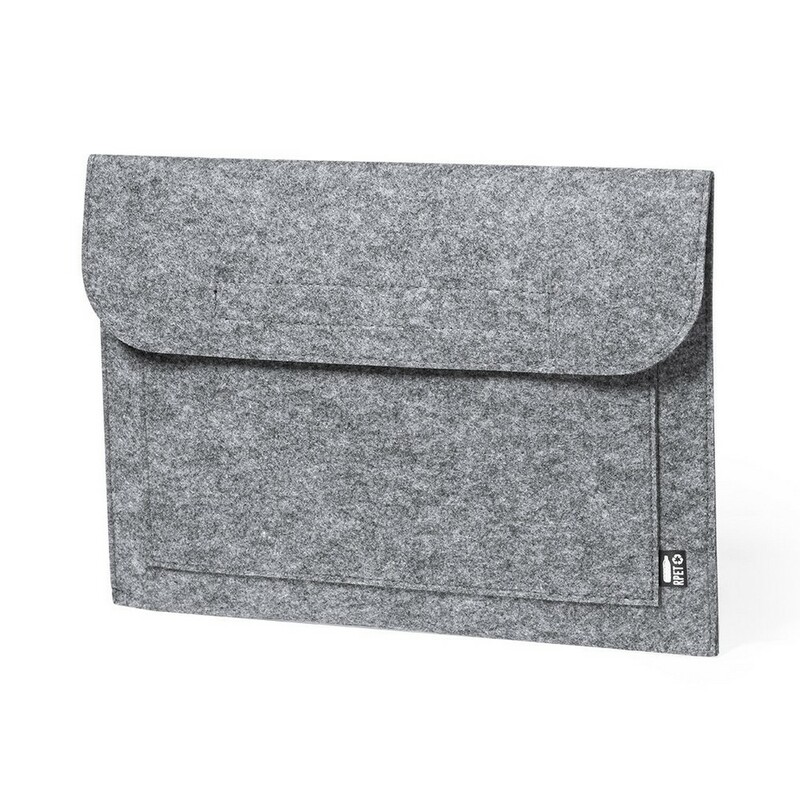Teczka na dokumenty z filcu RPET, etui na laptopa 15" V0252-15 - grafitowy