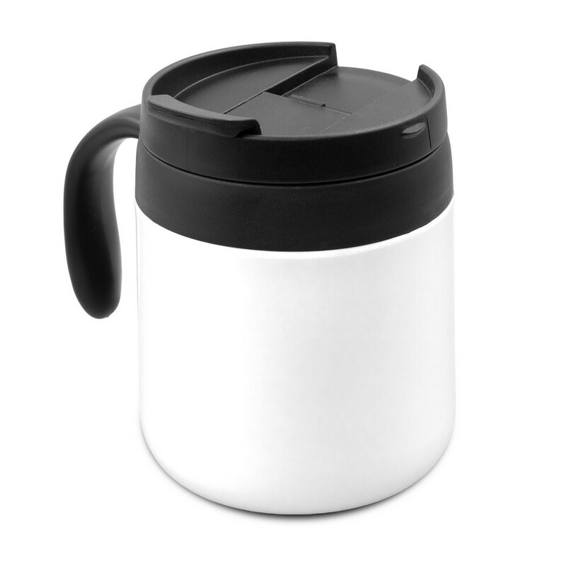 Kubek termiczny 400 ml z raczka | Wyatt V4838-02 - bialy