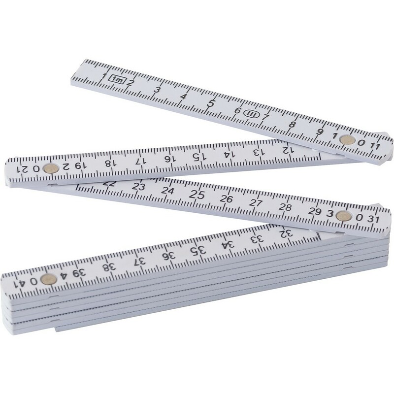 Miara 1m, skladana V7268-02 - bialy