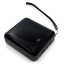 Power bank 10000 mAh, 3 kable do ladowania w komplecie | Tim V0903-03 - czarny