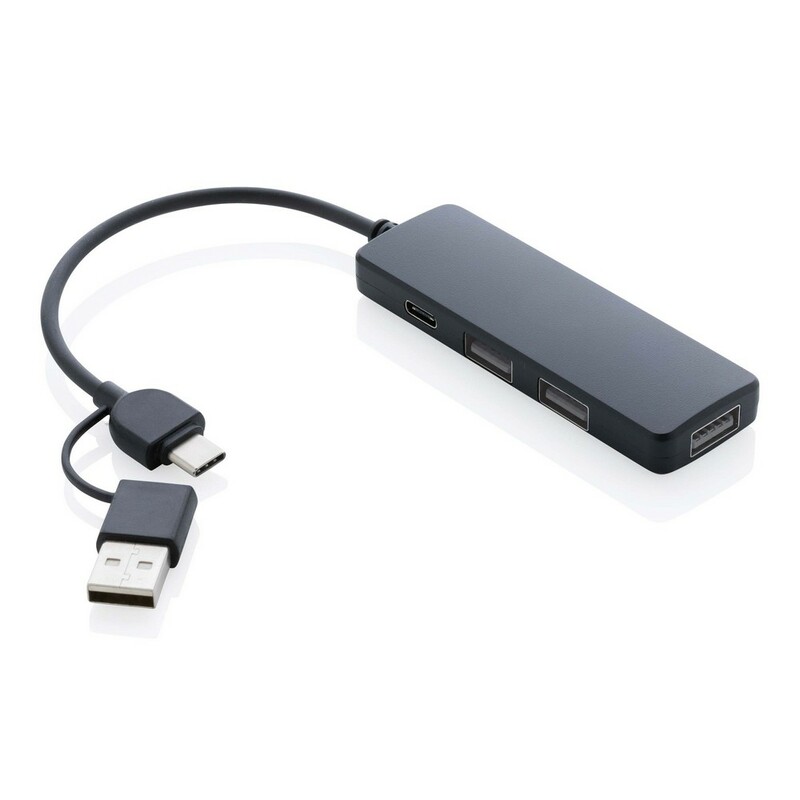 Hub USB 2.0 z USB C RABS P308.261 - czarny