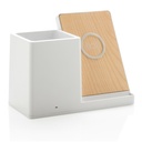 Ladowarka bezprzewodowa 10W, organizer na biurko Ontario P308.403 - bialy