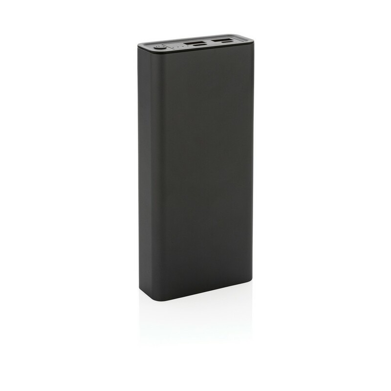 Power bank 20000 mAh Terra, aluminium z recyklingu P322.632 - szary