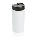 Kubek podrozny 300 ml Metro ze stali nierdzewnej z recyklingu P435.043 - bialy