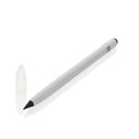 Aluminiowy "wieczny" ołówek z gumką P611.123 - biały