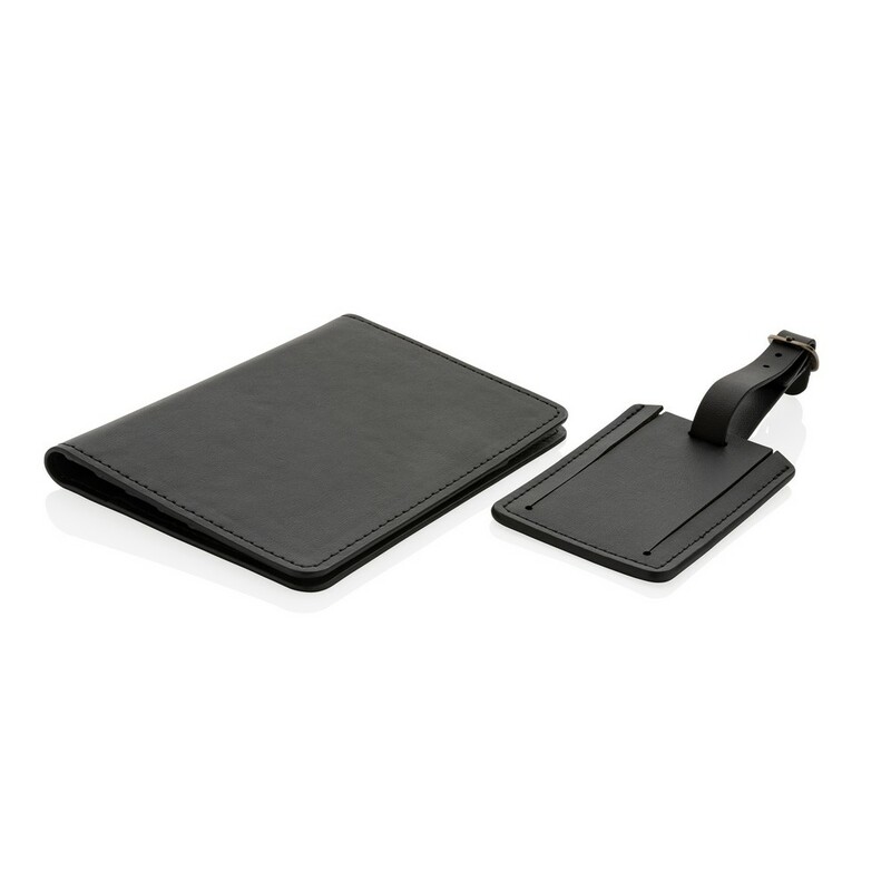 Zestaw podrozny Swiss Peak, PU z recyklingu P820.731 - czarny