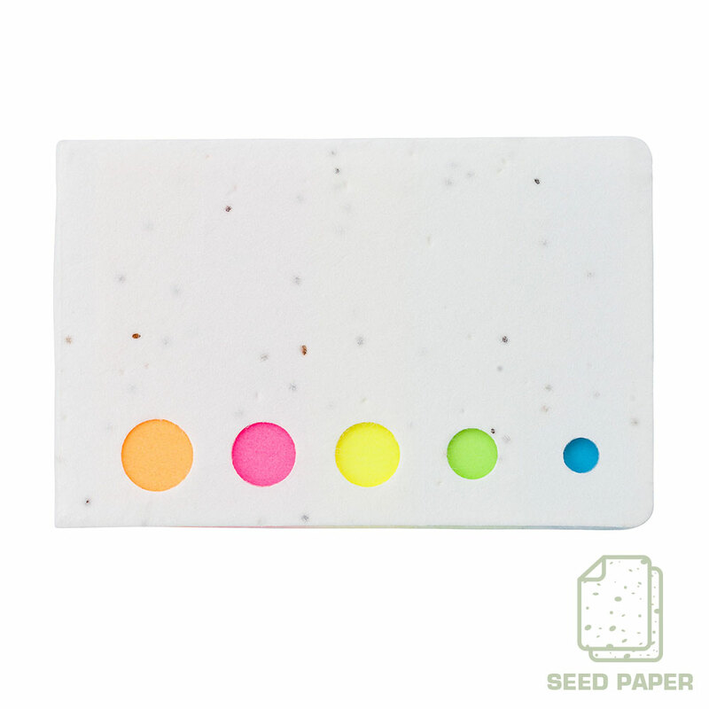 Zestaw do notatek, karteczki samoprzylepne, papier z nasionami V2938-02 - biały