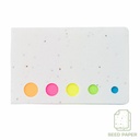 Zestaw do notatek, karteczki samoprzylepne, papier z nasionami V2938-02 - biały