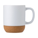 Kubek ceramiczny 300 ml z korkowym elementem V6985-02 - bialy