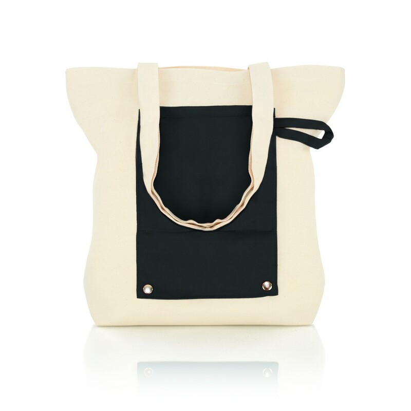 Bawełniana torba na zakupy, składana | Arlo V7297-03 - czarny