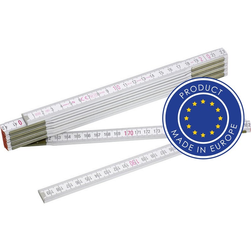 Miara 2m, skladana V1151-02 - bialy