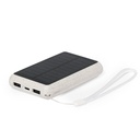 Power bank 5000 mAh ze slomy pszenicznej, ladowarka sloneczna V1353-00 - neutralny
