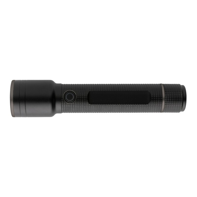 Latarka Gear X, ladowana przez USB, aluminium z recyklingu P513.921 - czarny