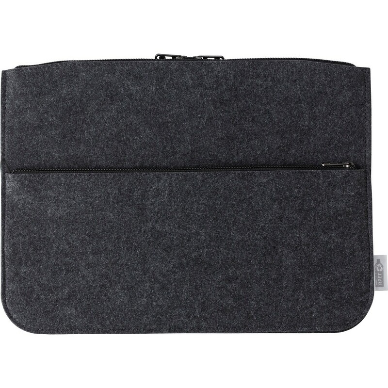 Etui na laptopa 14" z filcu RPET, teczka na dokumenty V1256-15 - grafitowy