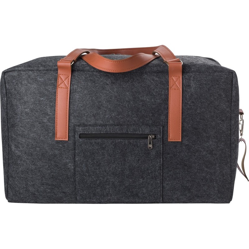 Torba sportowa, podrozna z filcu RPET V1251-15 - grafitowy