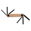 Narzedzie wielofunkcyjne, zestaw kluczy imbusowych, 6 funkcji | Diego V1399-17 - drewno