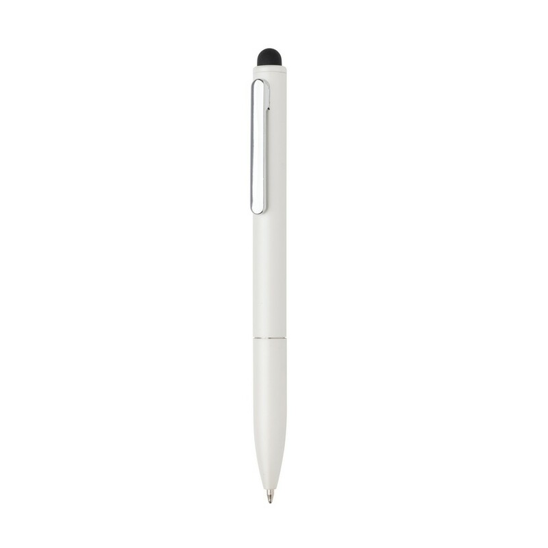 Dlugopis, touch pen Kymi, aluminium z recyklingu P611.233 - bialy