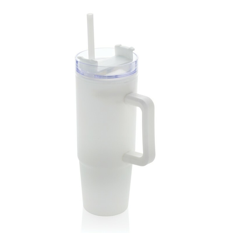 Kubek podrozny 900 ml Tana, plastik z recyklingu P437.103 - bialy