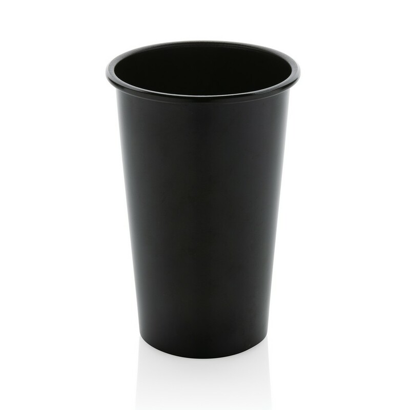 Lekki kubek podrozny 450 ml Alo, aluminium z recyklingu P437.201 - czarny
