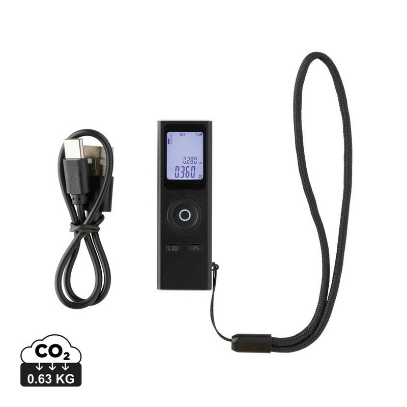 Dalmierz laserowy 30m Gear X, aluminium z recyklingu P113.501 - czarny