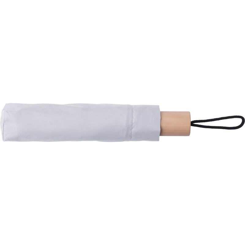 Parasol manualny RPET, skladany V1605-02 - bialy