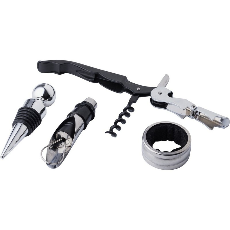 Zestaw do wina, 4 el. V1680-16 - brązowy