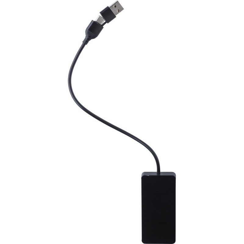 Hub USB i USB typu C V1689-03 - czarny
