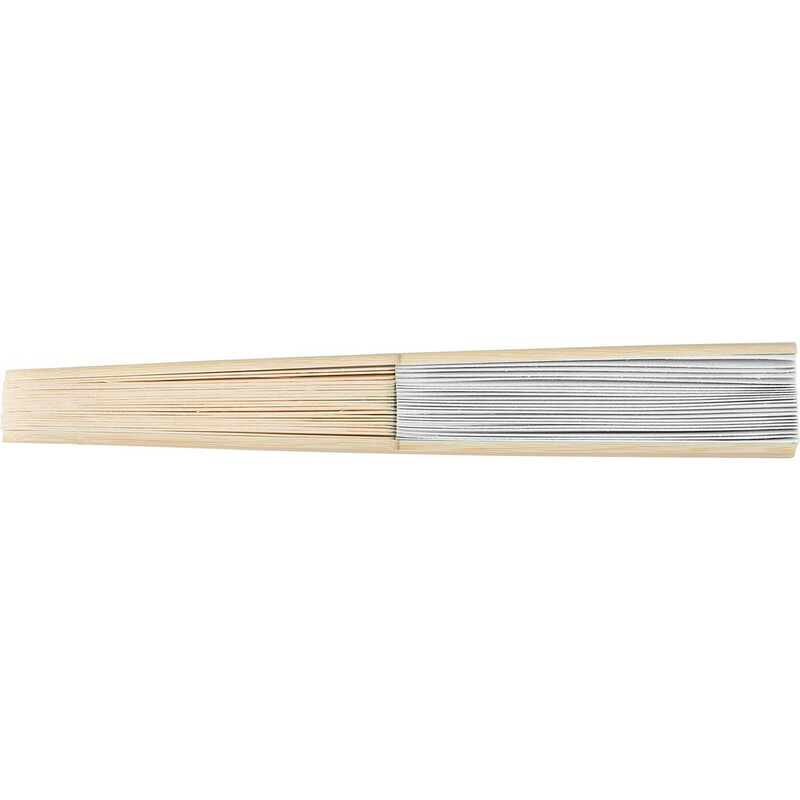 Wachlarz z bambusa V2201-02 - bialy