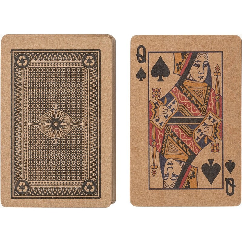 Karty do gry z papieru z recyklingu V2224-16 - brązowy