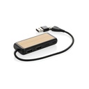 Hub USB, plastik z recyklingu P308.5601 - czarny