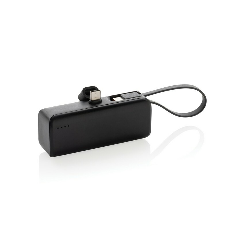 Power bank 3000 mAh Powerlink, wyjscie USB typu C P322.4901 - czarny