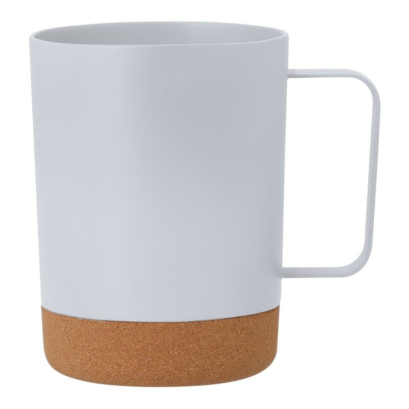 Kubek 400 ml z korkowym elementem VA256-02 - bialy