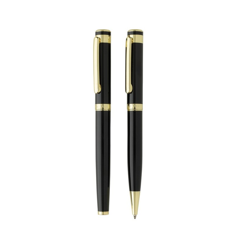 Zestaw pismienny z mosiadzu z recyklingu Swiss Peak P611.3001 - czarny