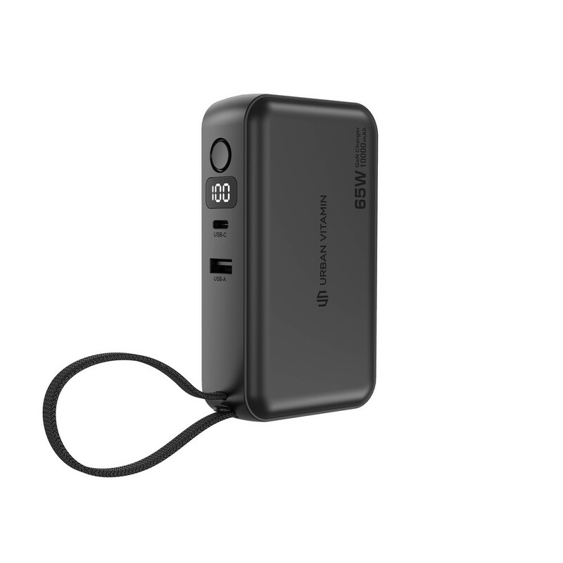 Ladowarka 2 w 1, power bank do laptopa 10000 mAh, 65W Eureka P301.9901 - czarny