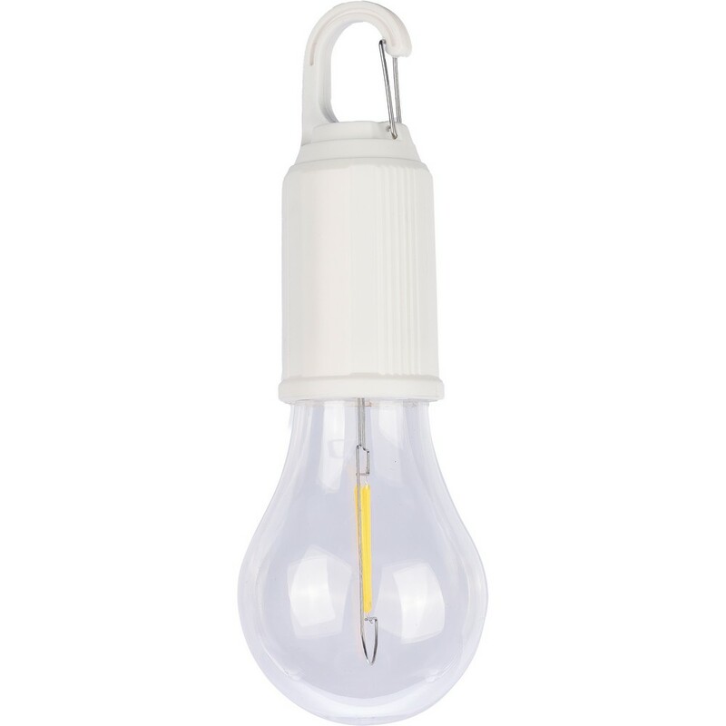 Wiszaca lampka "zarowka", karabinczyk VA439-02 - bialy