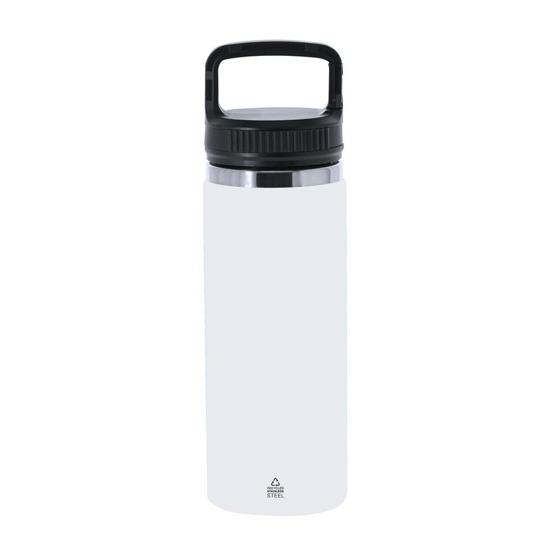 Butelka termiczna 550 ml ze stali nierdzewnej z recyklingu VA673-02 - biały