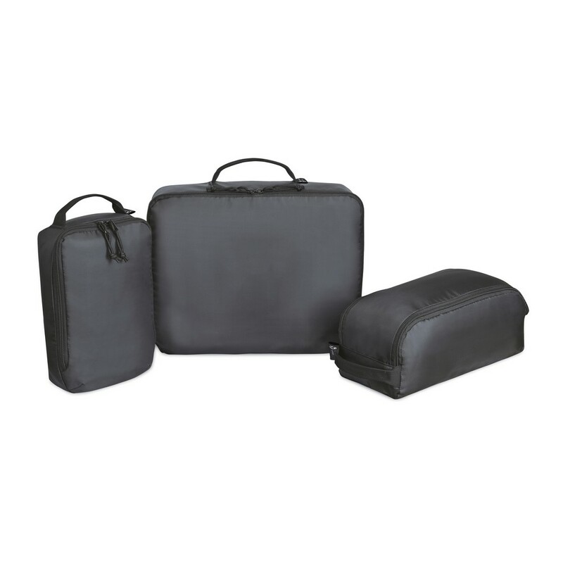 Zestaw organizerow podroznych 3 el. Renew AWARE™ RPET VR007-03 - czarny